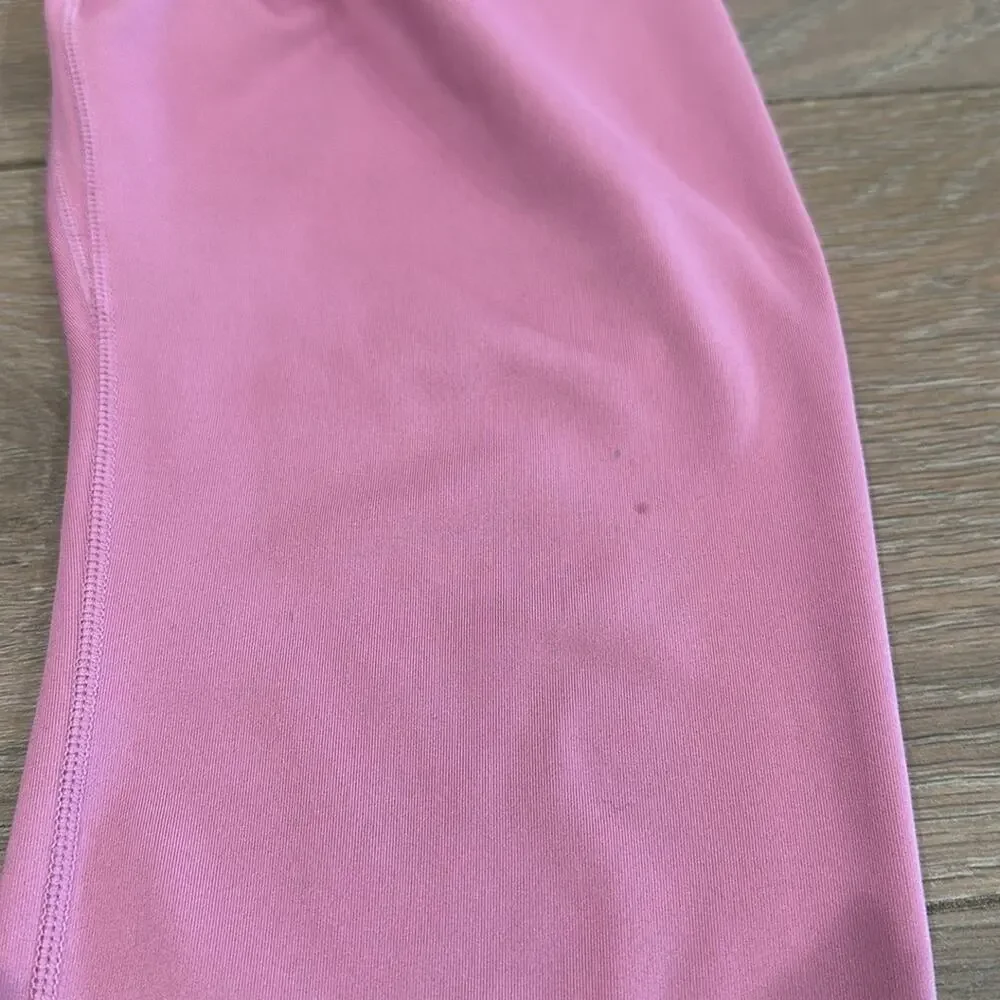 NIKE Pink One Luxe Crop 7/8 Tight Gym Workout Running Active Leggings Size Large